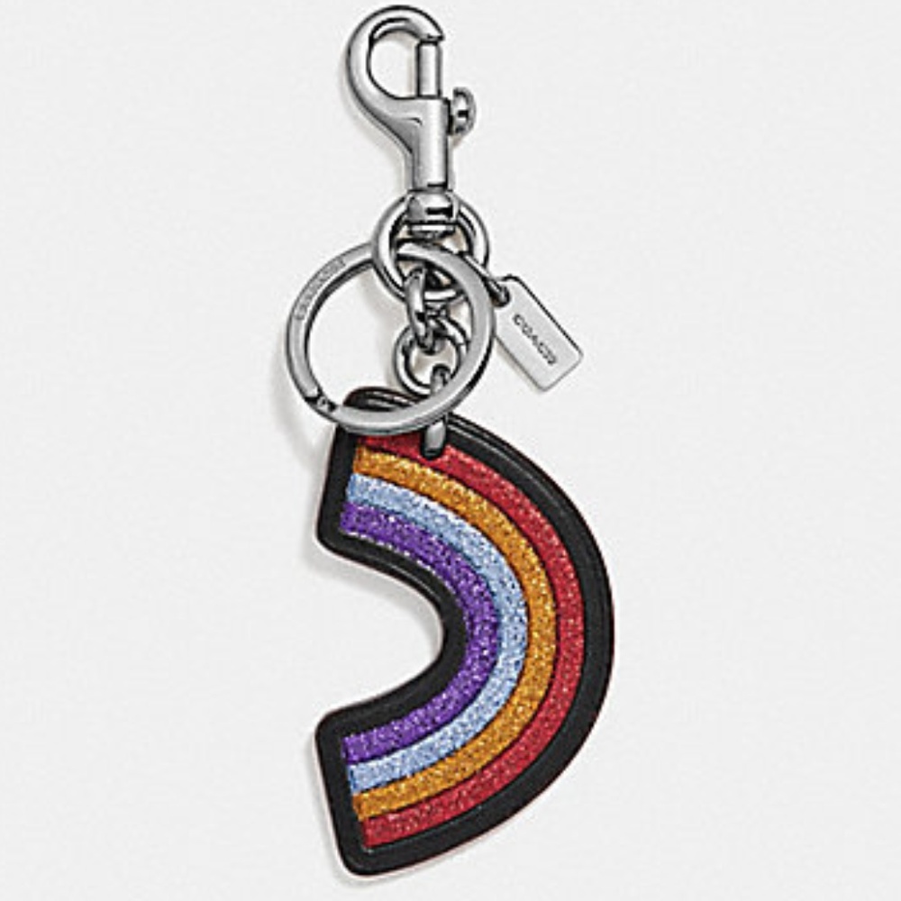 Coach Pretty Prairie Rainbow Bag Charm Keychain - Picture 4 of 8